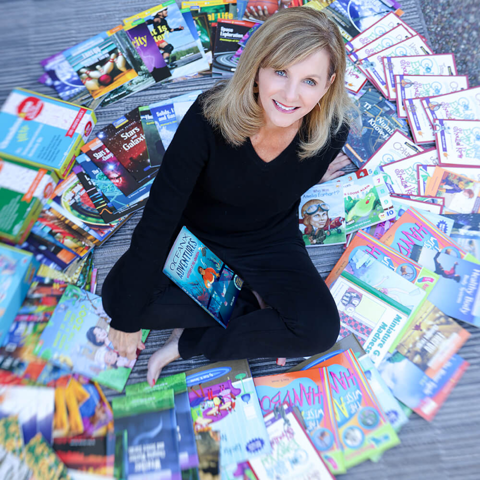 DCI Fellow (2015) Kate Jerome surrounded by many of her award-winning titles
